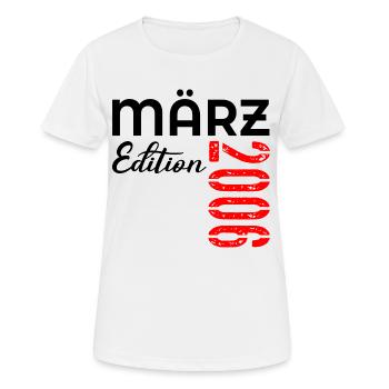21e anniversaire mars 2006 - T-shirt respirant Femme - blanc - Devant - AI Model Female 172 dark (172cm)
