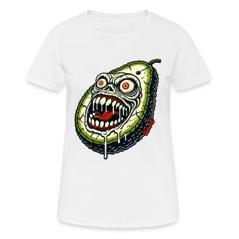 Avocat monstre effrayant - T-shirt respirant Femme - blanc - Devant - AI Model Female 172 dark (172cm)