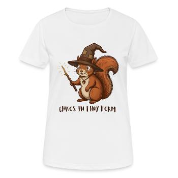 Chaos sous sa forme minuscule – Écureuil Feralcore - T-shirt respirant Femme - blanc - Devant - AI Model Female 172 dark (172cm)