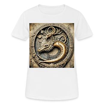 Ppatch 04 - Frauen T-Shirt atmungsaktiv - Weiß - Vorne - AI Model Female 172 dark (172cm)