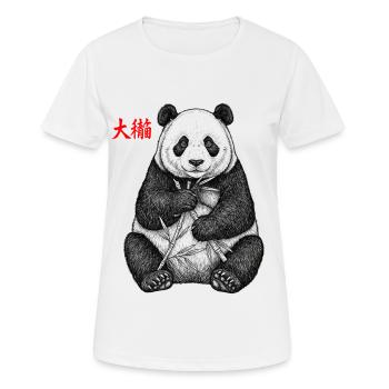 Panda asiatique - T-shirt respirant Femme - blanc - Devant - AI Model Female 172 dark (172cm)
