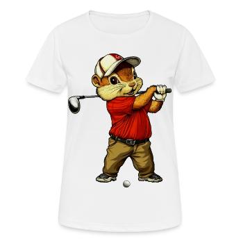 Chipmunk Golf - Women's Breathable T-Shirt - white - Front - AI Model Female 172 dark (172cm)