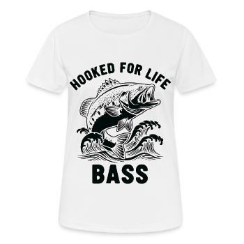 Angeln auf Seebarsch-Fluss - Frauen T-Shirt atmungsaktiv - Weiß - Vorne - AI Model Female 172 dark (172cm)