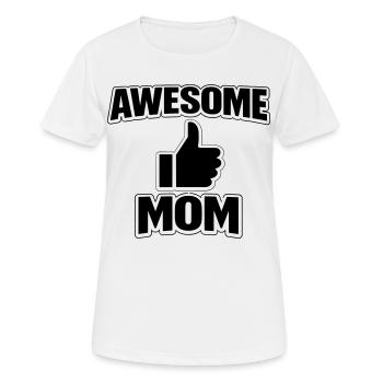 MAMAN GÉNIALE – Un t-shirt cool pour les mamans fières - T-shirt respirant Femme - blanc - Devant - AI Model Female 172 dark (172cm)