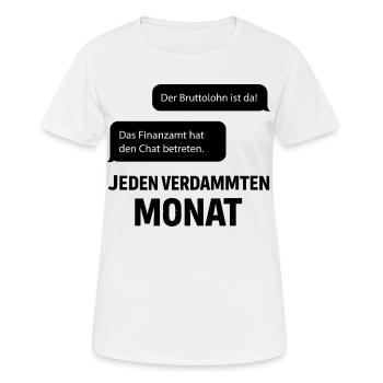 Finanzamt Betritt Den Chat - Frauen T-Shirt atmungsaktiv - Weiß - Vorne - AI Model Female 172 dark (172cm)