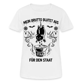 Mein Brutto Blutet Aus Steuern Humor - Frauen T-Shirt atmungsaktiv - Weiß - Vorne - AI Model Female 172 dark (172cm)