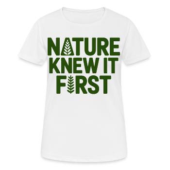 Naturopath Nature Knew It First Professional  - Women's Breathable T-Shirt - white - Front - AI Model Female 172 dark (172cm)