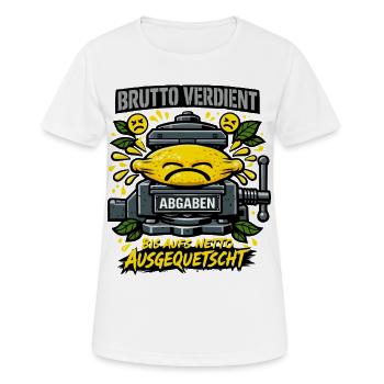 Pressé vers le filet - T-shirt respirant Femme - blanc - Devant - AI Model Female 172 dark (172cm)
