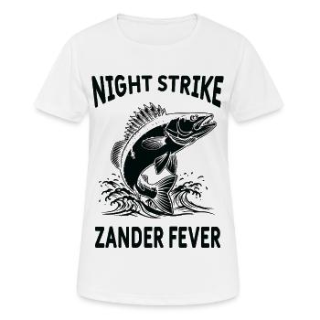 Pêche Rivière Sandre Night Strike - T-shirt respirant Femme - blanc - Devant - AI Model Female 172 dark (172cm)