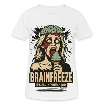 Femme avec cerveau et gel cérébral - T-shirt respirant Femme - blanc - Devant - AI Model Female 172 dark (172cm)