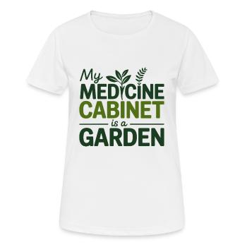Naturopath My Medicine Cabinet Garden  - Women's Breathable T-Shirt - white - Front - AI Model Female 172 dark (172cm)