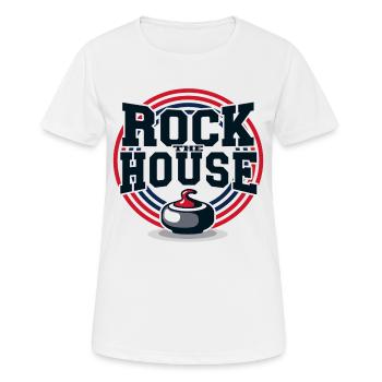 Curling Rock the House Eissport Team Spirit - Women's Breathable T-Shirt - white - Front - AI Model Female 172 dark (172cm)