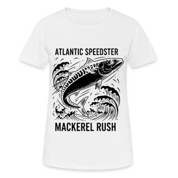 Seefischen, Makrelen, Makrelenrausch, Rausch - Frauen T-Shirt atmungsaktiv - Weiß - Vorne - AI Model Female 172 dark (172cm)