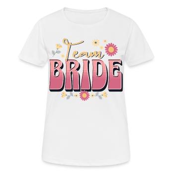 Team Bride - Women's Breathable T-Shirt - white - Front - AI Model Female 172 dark (172cm)