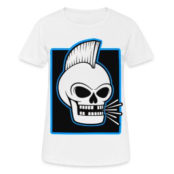 Skull Mohawk Punk-Grafik - Frauen T-Shirt atmungsaktiv - Weiß - Vorne - AI Model Female 172 dark (172cm)
