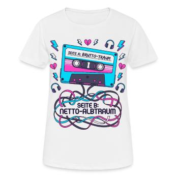 Seite A Brutto Traum Seite B Netto Albtraum - Frauen T-Shirt atmungsaktiv - Weiß - Vorne - AI Model Female 172 dark (172cm)