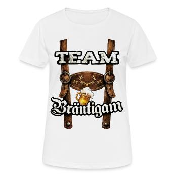 T-shirt Poltern Männer Polterabend Enterrement de vie de garçon Hommes - T-shirt respirant Femme - blanc - Devant - AI Model Female 172 dark (172cm)