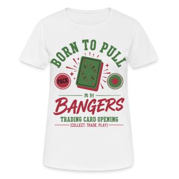 Born To Pull Bangers Trading Card Opening - Women's Breathable T-Shirt - white - Front - AI Model Female 172 dark (172cm)