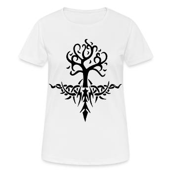 Arbre épineux noir - T-shirt respirant Femme - blanc - Devant - AI Model Female 172 dark (172cm)