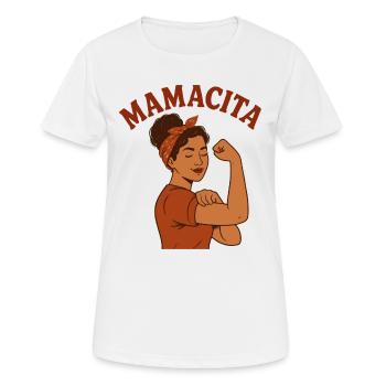 Stolze Mamacita – Das Geschenk für coole Mütter - Frauen T-Shirt atmungsaktiv - Weiß - Vorne - AI Model Female 172 dark (172cm)