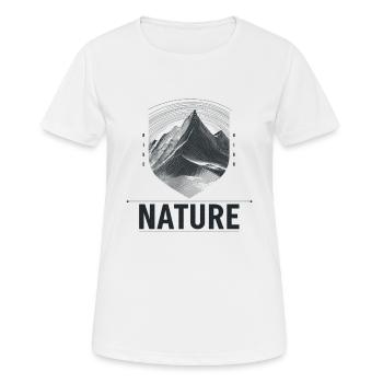 Berglandschaft Shield Nature - Frauen T-Shirt atmungsaktiv - Weiß - Vorne - AI Model Female 172 dark (172cm)