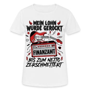 Mein Lohn Wurde Gerockt - Frauen T-Shirt atmungsaktiv - Weiß - Vorne - AI Model Female 172 dark (172cm)