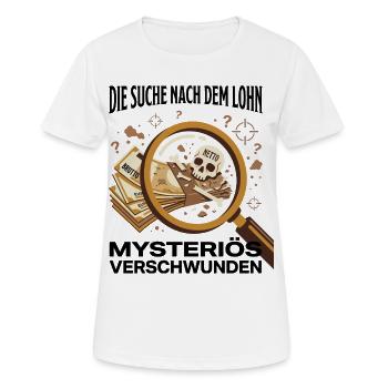 La recherche du salaire - T-shirt respirant Femme - blanc - Devant - AI Model Female 172 dark (172cm)