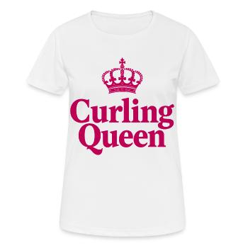 Reine du Curling - La Reine sur la glace - T-shirt respirant Femme - blanc - Devant - AI Model Female 172 dark (172cm)