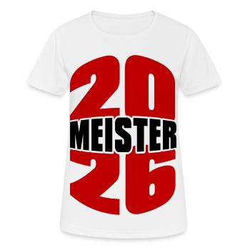 Meister 2026 Meisterschaft - Frauen T-Shirt atmungsaktiv - Weiß - Vorne - AI Model Female 172 dark (172cm)