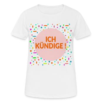 Poste de licenciement - T-shirt respirant Femme - blanc - Devant - AI Model Female 172 dark (172cm)