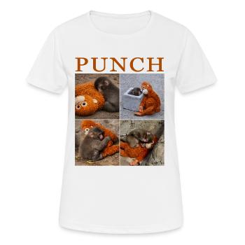 Team Monkey Punch  - Frauen T-Shirt atmungsaktiv - Weiß - Vorne - AI Model Female 172 dark (172cm)