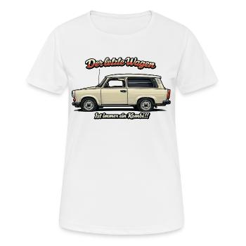 Der letzte Wagen Vintage Kombi - Frauen T-Shirt atmungsaktiv - Weiß - Vorne - AI Model Female 172 dark (172cm)