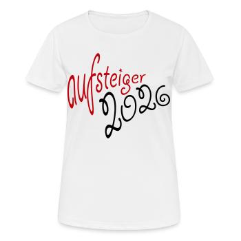 Aufsteiger 2026 Aufstieg - Frauen T-Shirt atmungsaktiv - Weiß - Vorne - AI Model Female 172 dark (172cm)