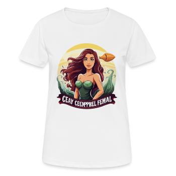 Meeresheldin Mermaid am Abend - Frauen T-Shirt atmungsaktiv - Weiß - Vorne - AI Model Female 172 dark (172cm)