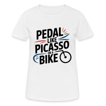 Cycliste Professionnel Artistique - T-shirt respirant Femme - blanc - Devant - AI Model Female 172 dark (172cm)