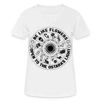 Sois comme les fleurs Printemps païen Ostara Lumière - T-shirt respirant Femme - blanc - Devant - AI Model Female 172 dark (172cm)