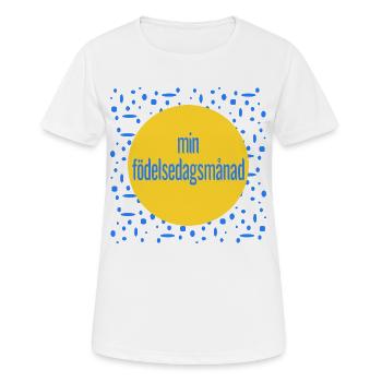 Mon mois d’anniversaire - T-shirt respirant Femme - blanc - Devant - AI Model Female 172 dark (172cm)