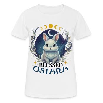 Joyeuses Pâques Ostara Lapin Païen - T-shirt respirant Femme - blanc - Devant - AI Model Female 172 dark (172cm)