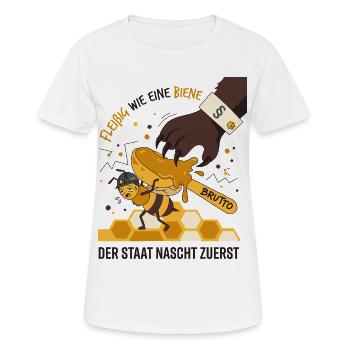 Industrious as a bee The state nibbles first - Women's Breathable T-Shirt - white - Front - AI Model Female 172 dark (172cm)