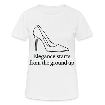 High Heel Line Art – Elegance Fashion Quote - Women's Breathable T-Shirt - white - Front - AI Model Female 172 dark (172cm)