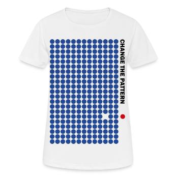 ÄNDERE DAS MUSTER - Frauen T-Shirt atmungsaktiv - Weiß - Vorne - AI Model Female 172 dark (172cm)