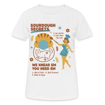 Sauerteig-Geheimnisse Brotbacker Sauerteigbäcker - Frauen T-Shirt atmungsaktiv - Weiß - Vorne - AI Model Female 172 dark (172cm)