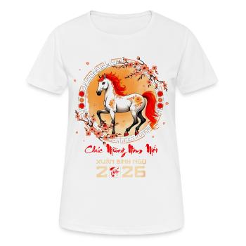 Lunar New Year Horse Zodiac - Frauen T-Shirt atmungsaktiv - Weiß - Vorne - AI Model Female 172 dark (172cm)