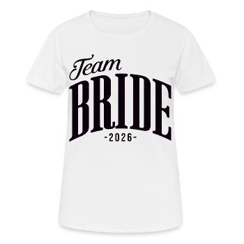 Équipe Mariée Fête de jeune fille 2026 Femmes - T-shirt respirant Femme - blanc - Devant - AI Model Female 172 dark (172cm)
