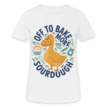 Le pain au levain part pour cuire plus de pain au levain - T-shirt respirant Femme - blanc - Devant - AI Model Female 172 dark (172cm)