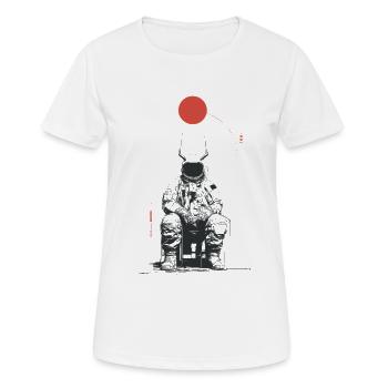 Silhouette en orbite - T-shirt respirant Femme - blanc - Devant - AI Model Female 172 dark (172cm)