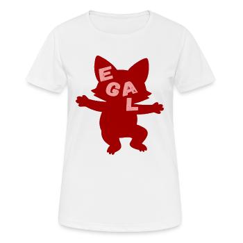 Fuchs Egal Leichtigkeit - Frauen T-Shirt atmungsaktiv - Weiß - Vorne - AI Model Female 172 dark (172cm)