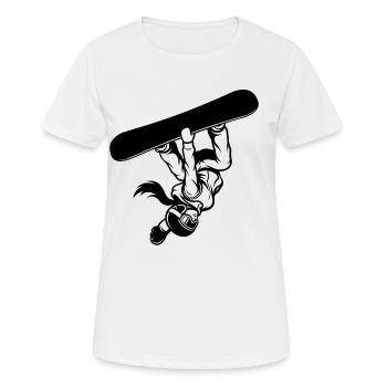 Slopestyle Salto Freestyle Sports d’hiver - T-shirt respirant Femme - blanc - Devant - AI Model Female 172 dark (172cm)