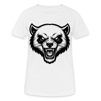 Glouton Sauvage Féroce Logo Mascotte Wolverine - T-shirt respirant Femme - blanc - Devant - AI Model Female 172 dark (172cm)