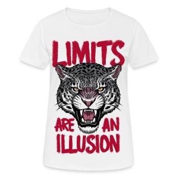 Grenzen sind eine Illusion - Frauen T-Shirt atmungsaktiv - Weiß - Vorne - AI Model Female 172 dark (172cm)